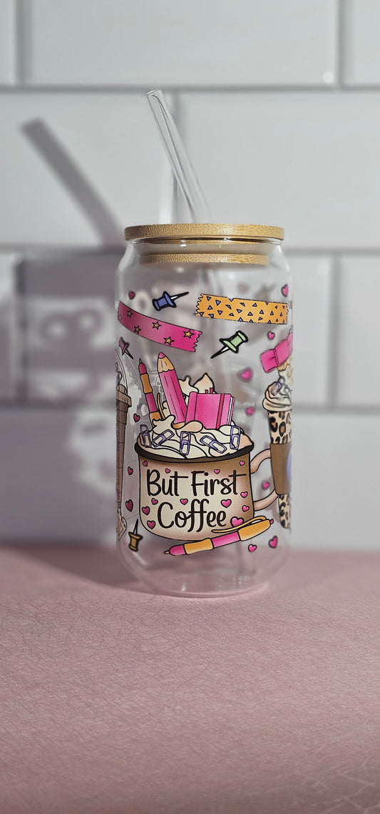 Bit first coffee libby glass can cup