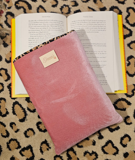 Baby pink sued book sleeve