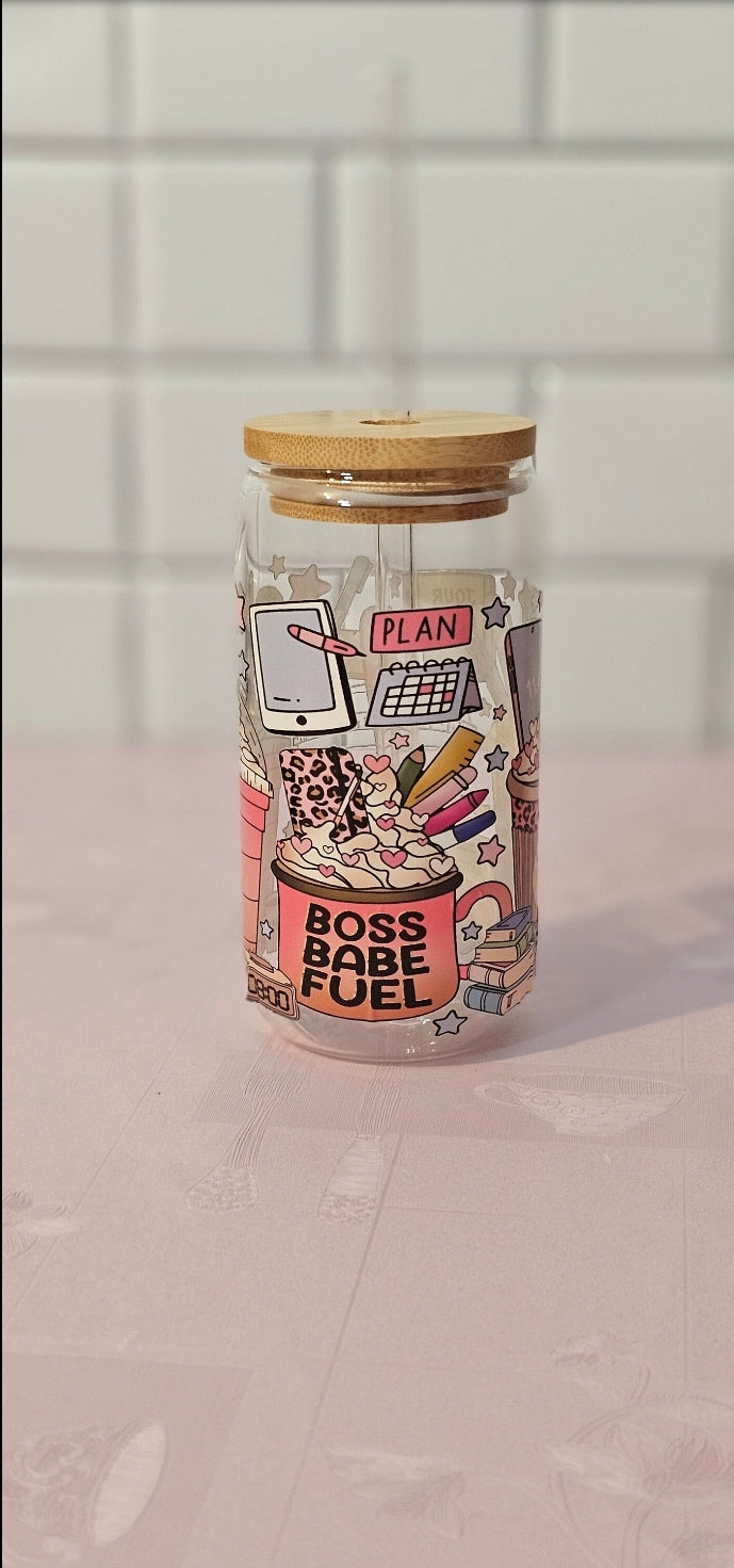 Boss baby libby glass can cup