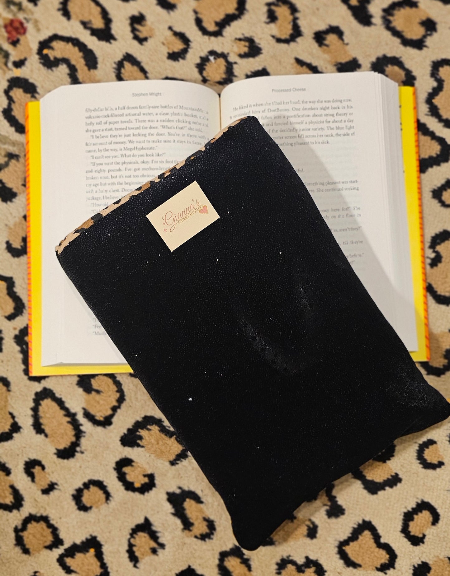 Black sparkle book sleeve